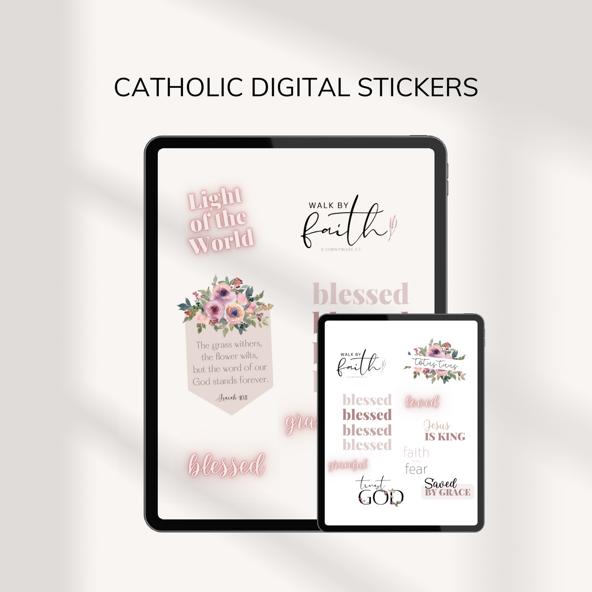 Catholic Digital Stickers (12 Stickers)