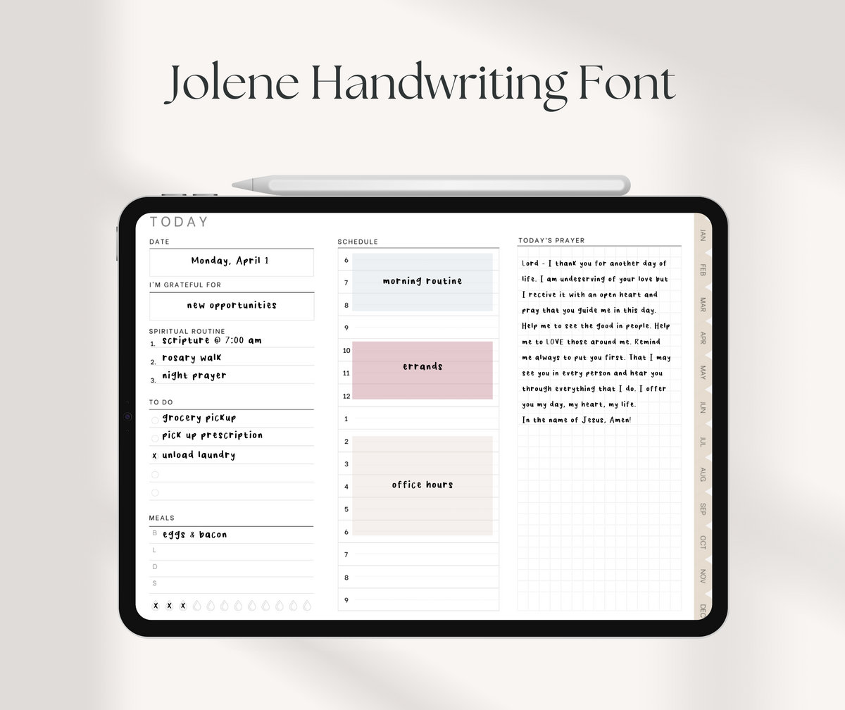 Jolene – Handwritten Font