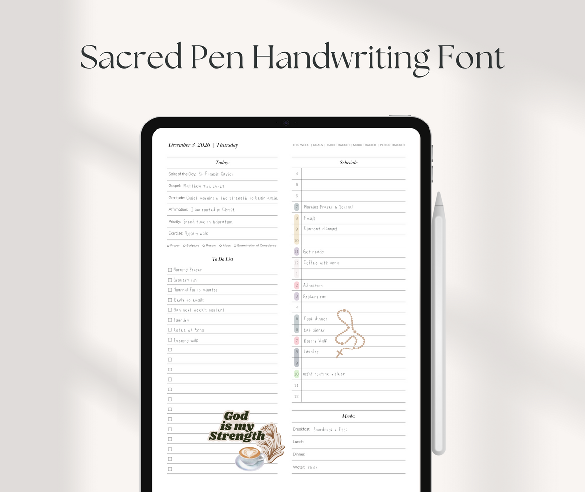 Sacred Pen – Handwritten Font
