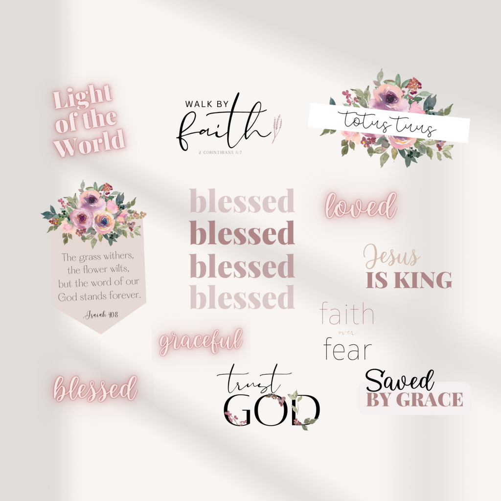 Catholic Digital Stickers (12 Stickers)