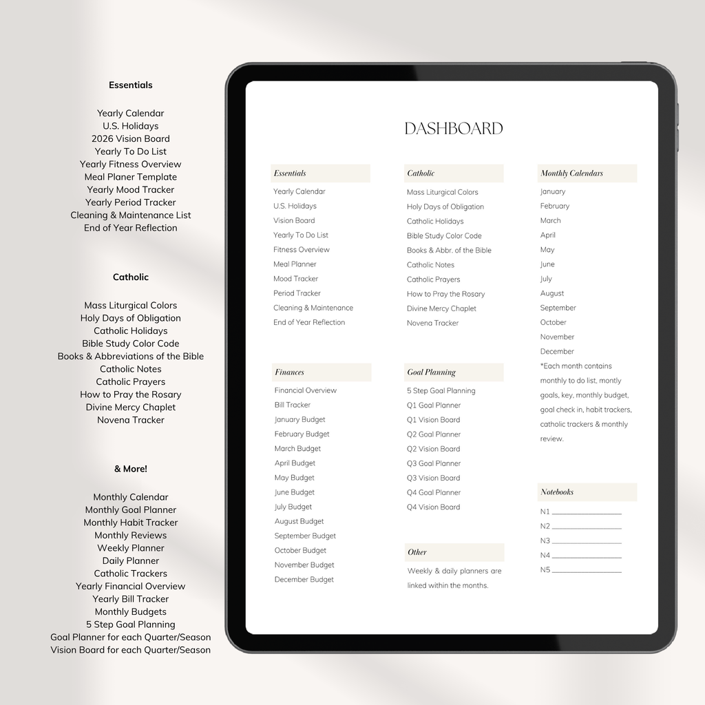 2026 Catholic Growth Digital Planner