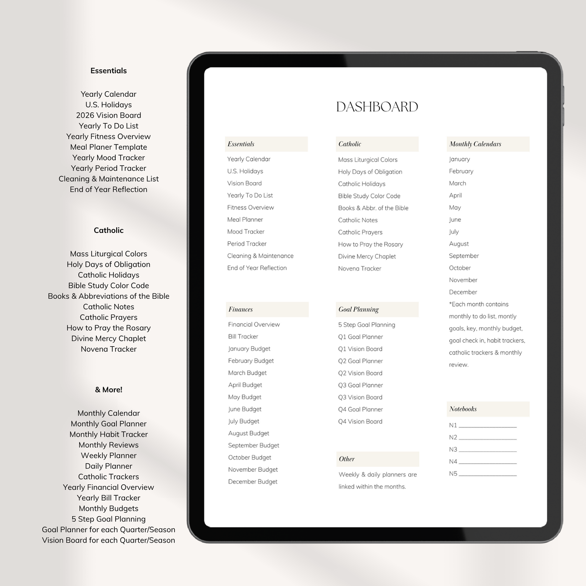 2026 Catholic Growth Digital Planner