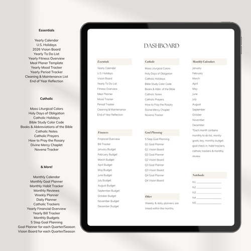 2026 Catholic Growth Digital Planner