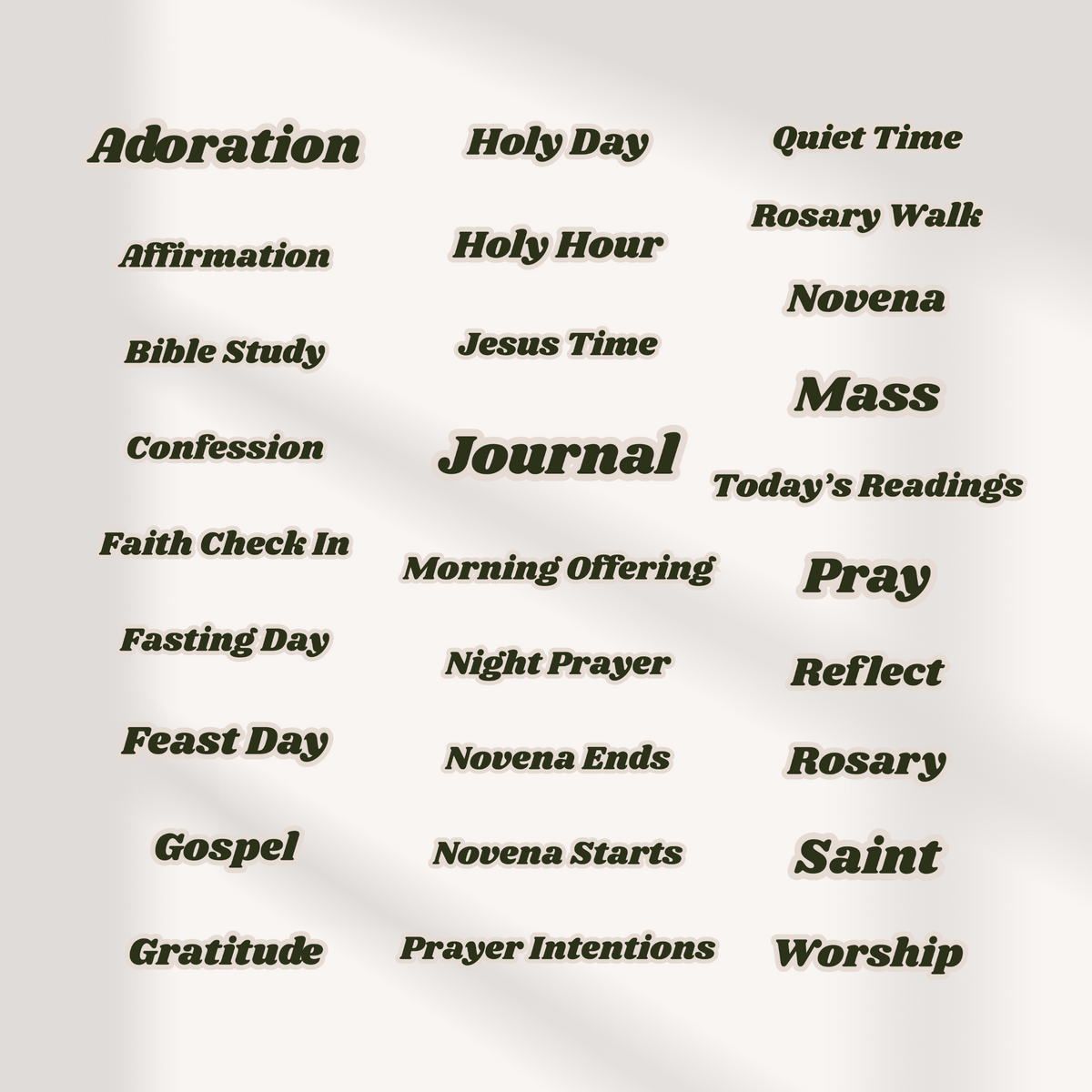 Catholic Digital Sticker Set