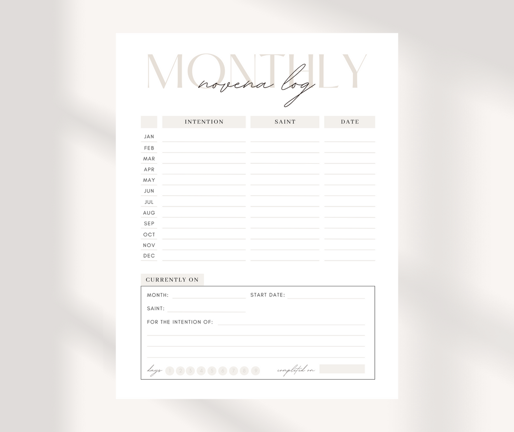 Catholic Prayer Planner
